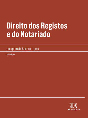 cover image of Direito dos Registos e do Notariado--14ª Edição